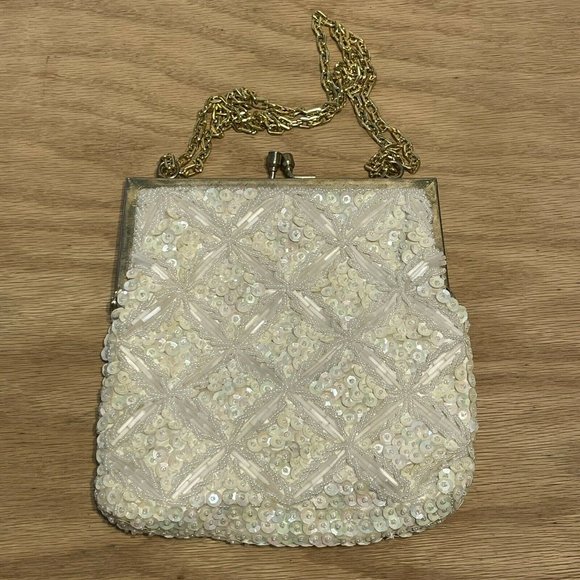 vintage 40s 50s beaded mister ernest handbag simon - Picture 1 of 11
